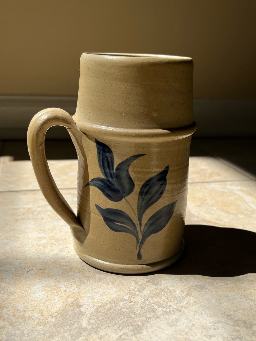 vintage Williamsburg Pottery salt-glazed stoneware mug